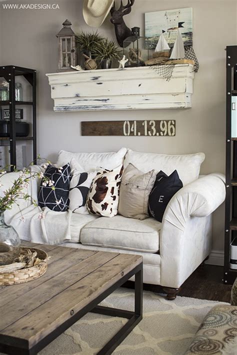 Here, a small section of a brilliant white room has been transformed. 30 Pretty Rustic Living Room Ideas - Noted List