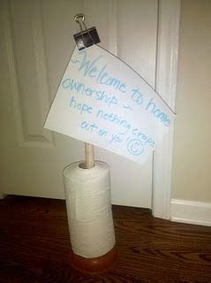 Funny Housewarming Gift Plunger With 2 Rolls Of Toilet Paper With A