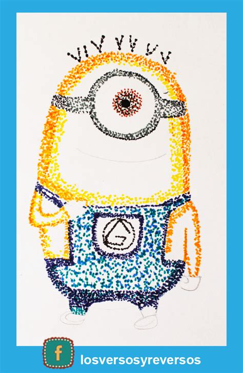Aprende cómo dibujar un arbol paso a paso y de la forma más fácil. Haz un MINION con la técnica: puntillismo - Los Versos y ...