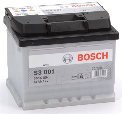 S3 001 Bosch Car Battery 12v 41ah Type 063 S3001