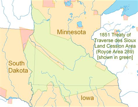 Map Of The 1851 Treaty Of Traverse Des Sioux · Religions In Minnesota