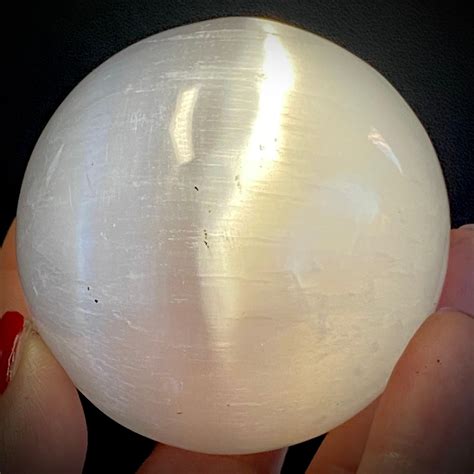 Selenite Sphere Crystal Healing White Selenite 50mm 60mm Etsy