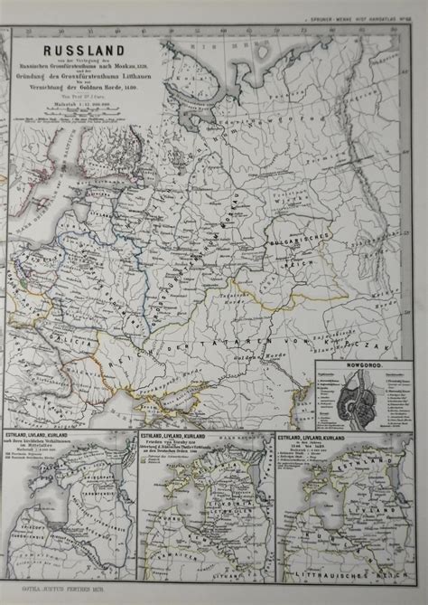 Russian Orthdoxy Muscovy Teutonic Order Church Lands Spruner 1877