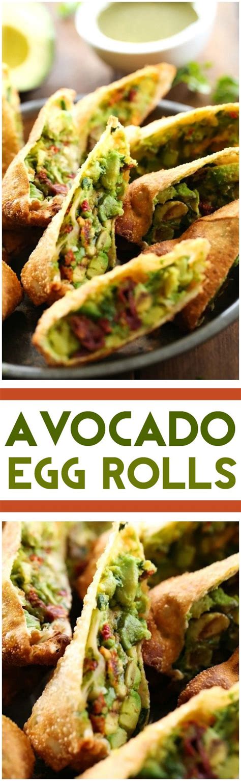 These avocado egg rolls are super quick and easy to make and are ready in under 20 minutes. Avocado Egg Rolls | Recipe | Appetizer recipes, Food ...