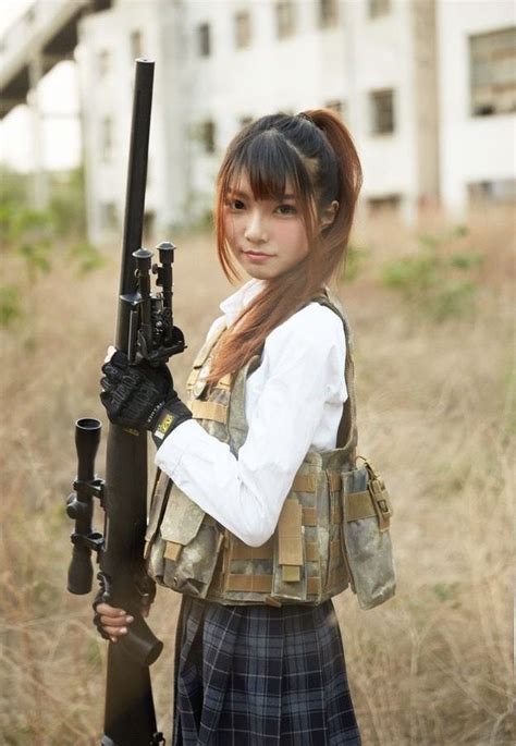 Anime Military Military Girl S Girls Love Gun Action Poses