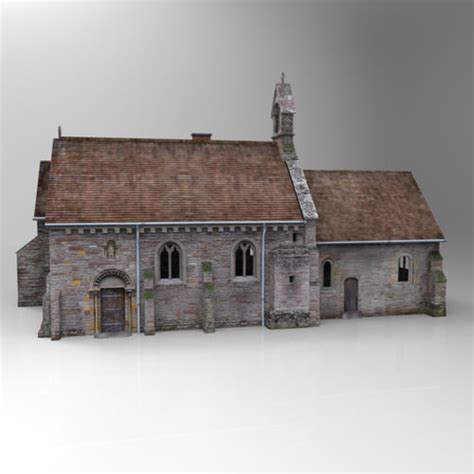 Church 3d Model Rigged Obj 3ds