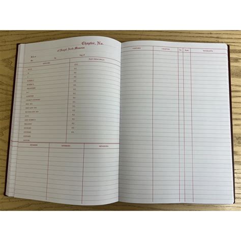 Lewis Masonic Royal Arch Chapter Attendance Register