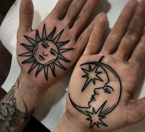 50 Inspiring Sun And Moon Tattoo Design Ideas Moon Tattoo Designs