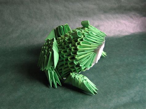 3d Origami Green Frog By Aarrnnoo0123 On Deviantart