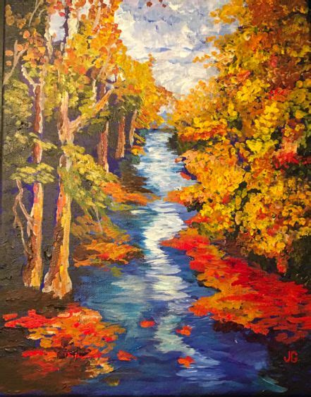 Autumn Stream By Judith Guitar Excellent Example Of Impressionist