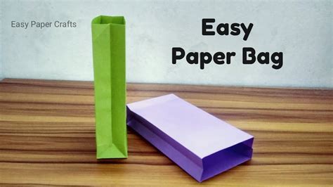 How To Make A Paper Bag Easy Paper Bag Youtube