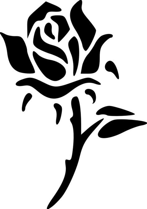 Rose Flower Silhouette · Free Vector Graphic On Pixabay