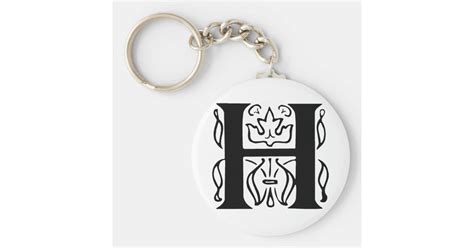 Fancy Letter H Keychain Zazzle