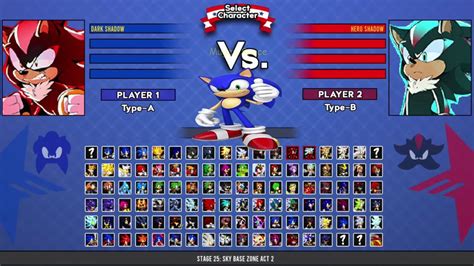 Dark Sonic Vs Hero Shadow I Sonic Battle Mugen Hd Youtube