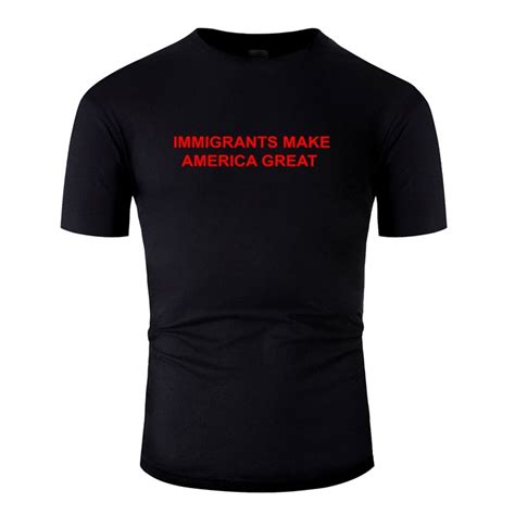 Custom Immigrants Make America Great Sunlight T Shirt Man Cotton Cool