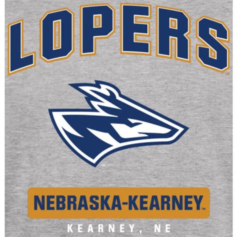 Nebraska Kearney Lopers Campus Icon T Shirt Ash
