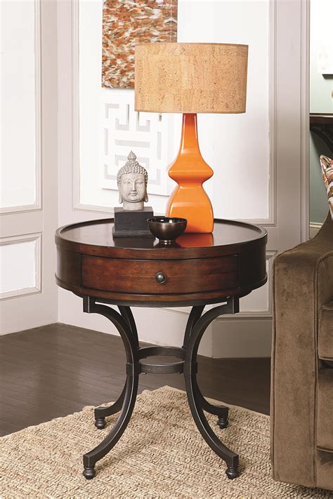 Round End Table With 1 Drawer By Hammary Wolf And Gardiner Wolf Furniture