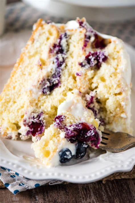 Lemon Blueberry Cake With Lemon Cream Cheese Frosting Flour On My Fingers