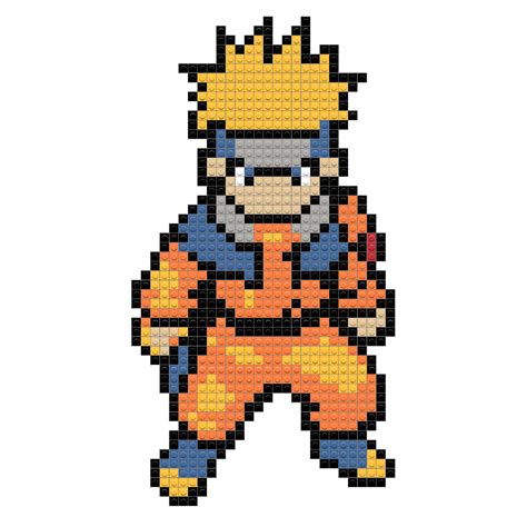 Naruto Kandi Pattern Pixel Art Grid Anime Pixel Art P