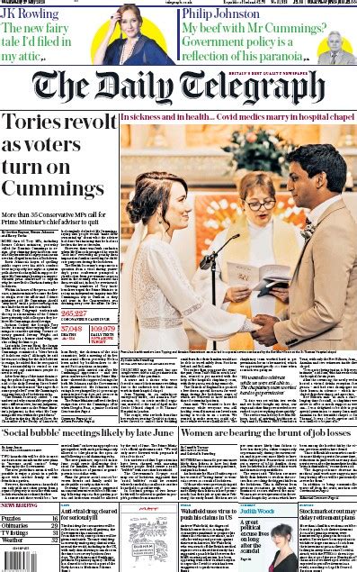 The Daily Telegraph Uk Front Page For 27 May 2020 Paperboy Online