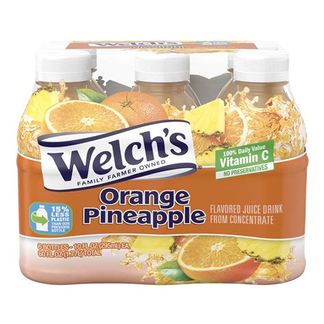 Welchs Orange Pineapple Juice Drink 10 Fl Oz On The Go Bottle Pack