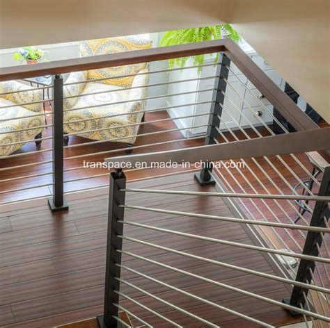 Interior House Steel Cable Stair Railing Systems Wood Handrail China
