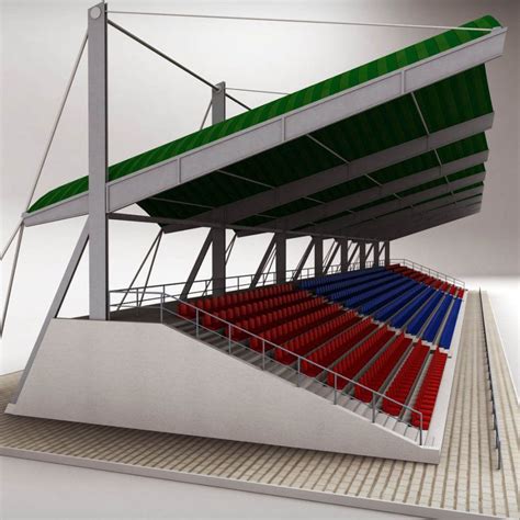 Stadium Seating Tribune Canopy 3d Model Cgstudio Stadium Design