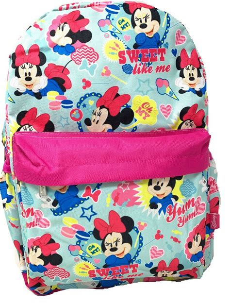 Disney Minnie Mouse Allover Print Sweet Like Me 16 Backpack