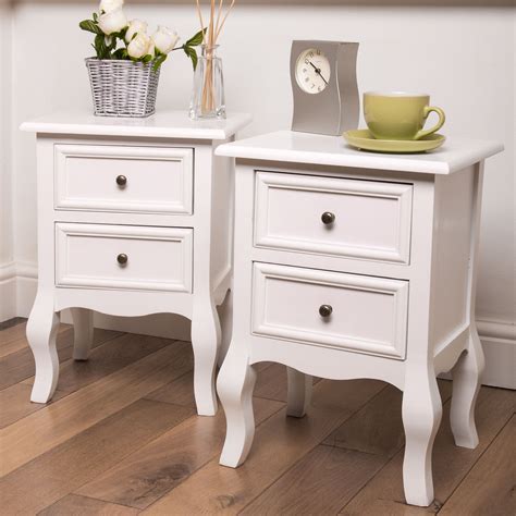 Fully Assembled Bedside Tables In White Home Treats Uk