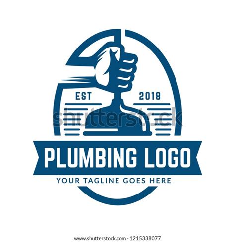 Plumbing Logo Template Retro Vintage Style Stock Vector Royalty Free
