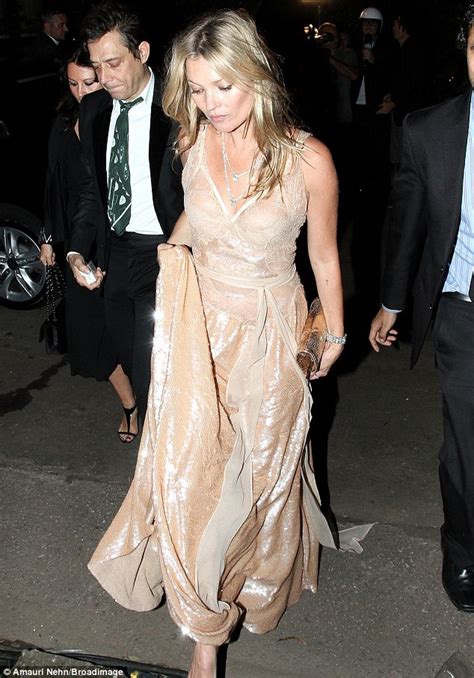 Kate Moss Dazzles In Racy Rose Gold Gown At Amfar Brazil Gala Daily