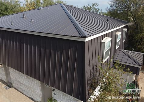 Standing Seam Dark Bronze Green Knight Metal Roofing