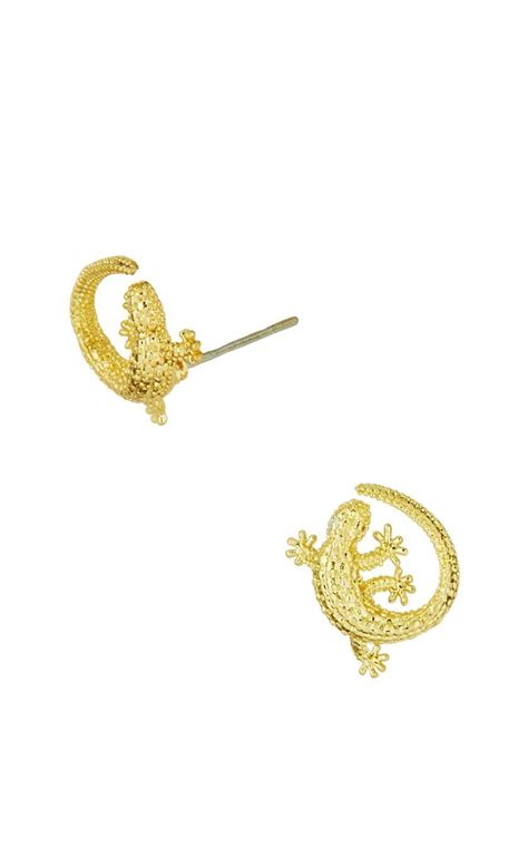 Lilly Pulitzer Leaping Lizards Earring Gold Metallic In 2021