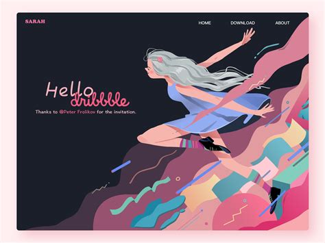 Hello Dribbble 2 Graphic Illustration Illustrations And Posters