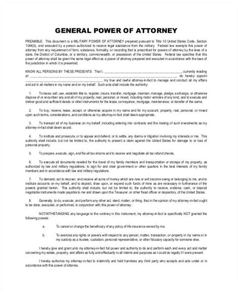 Free 30 Power Of Attorney Forms In Pdf Ms Word