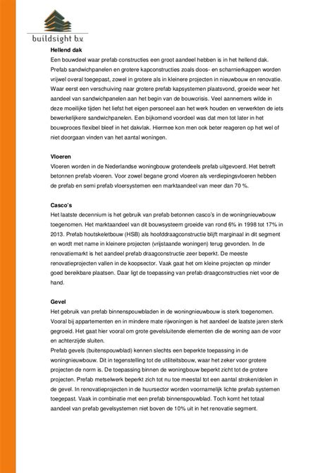 Management Samenvatting Rapport Toekomst Prefab In De Woningbouw In Nl