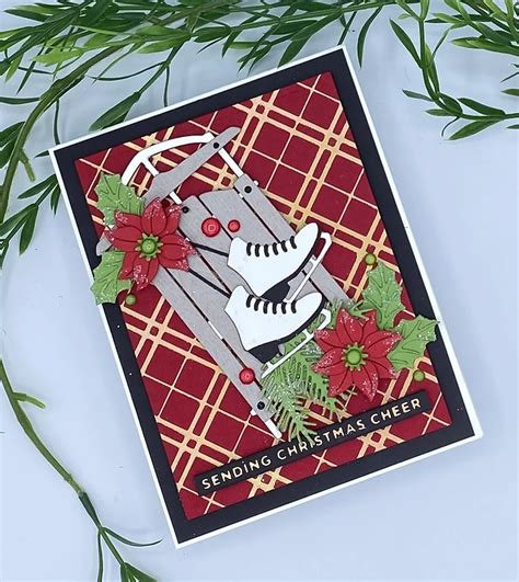 Die Cut And Foiled Christmas Card Featuring Spellbinders Winter