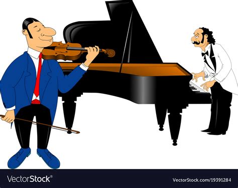 Violinist And Pianist Royalty Free Vector Image