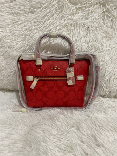 Coach Mini Gallery Tote Red Luxury Bags And Wallets On Carousell