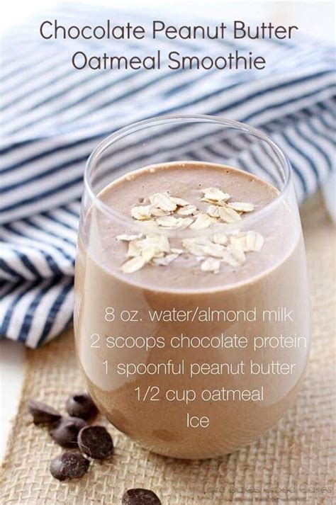 Chocolate Peanut Butter Oatmeal Smoothie Chocolate Protein Shakes