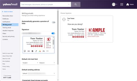 Setting Up An Email Signature In Yahoo Mail