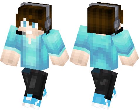 Cool Bright Blue Gamer Boy Minecraft Skin Minecraft Hub