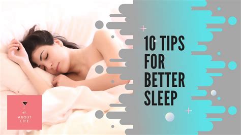 10 Tips To Get Better Sleep Youtube