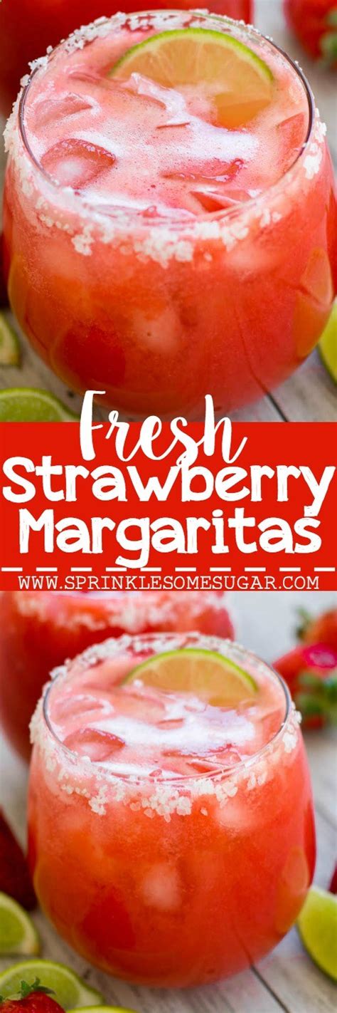 Fresh Strawberry Margaritas Strawberry Margaritas That Use Fresh