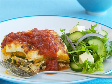 Cottage Cheese Pumpkin And Spinach Lasagne Recipe Cottage Cheese