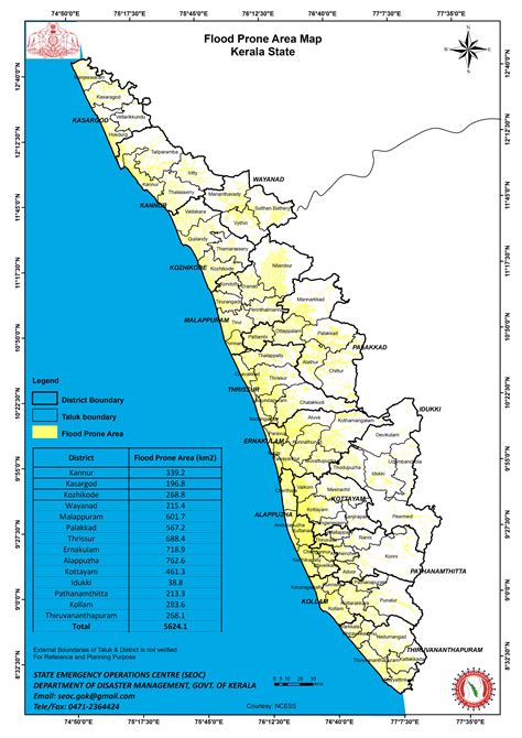 Coastal hazard susceptibility map of kerala. Maps - Kerala State Disaster Management Authority