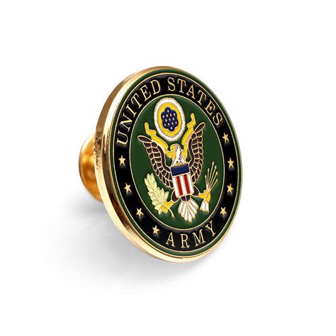 New Us Army Round Lapel Pin Ebay