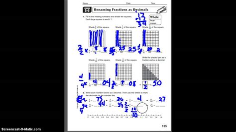 Reduce the fractional part of the mixed number. 5.5 Renaming Fractions as Decimals - YouTube