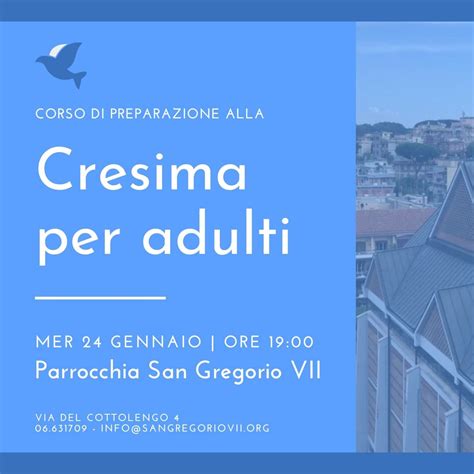 Cresima Per Adulti Parrocchia San Gregorio Vii