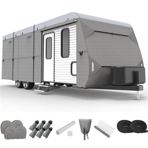 Leader Accessories Windproof Upgraded Travel Trailer Rv Cover 300d Top